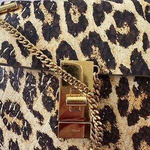 Chloé Leopard Print Chain Bag